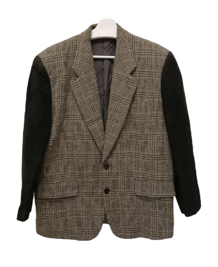Comme des Garcons Vintage COMME DES GARCONS Wool With Leather Sleeve Size US S / EU 44-46 / 1 - 1 Thumbnail