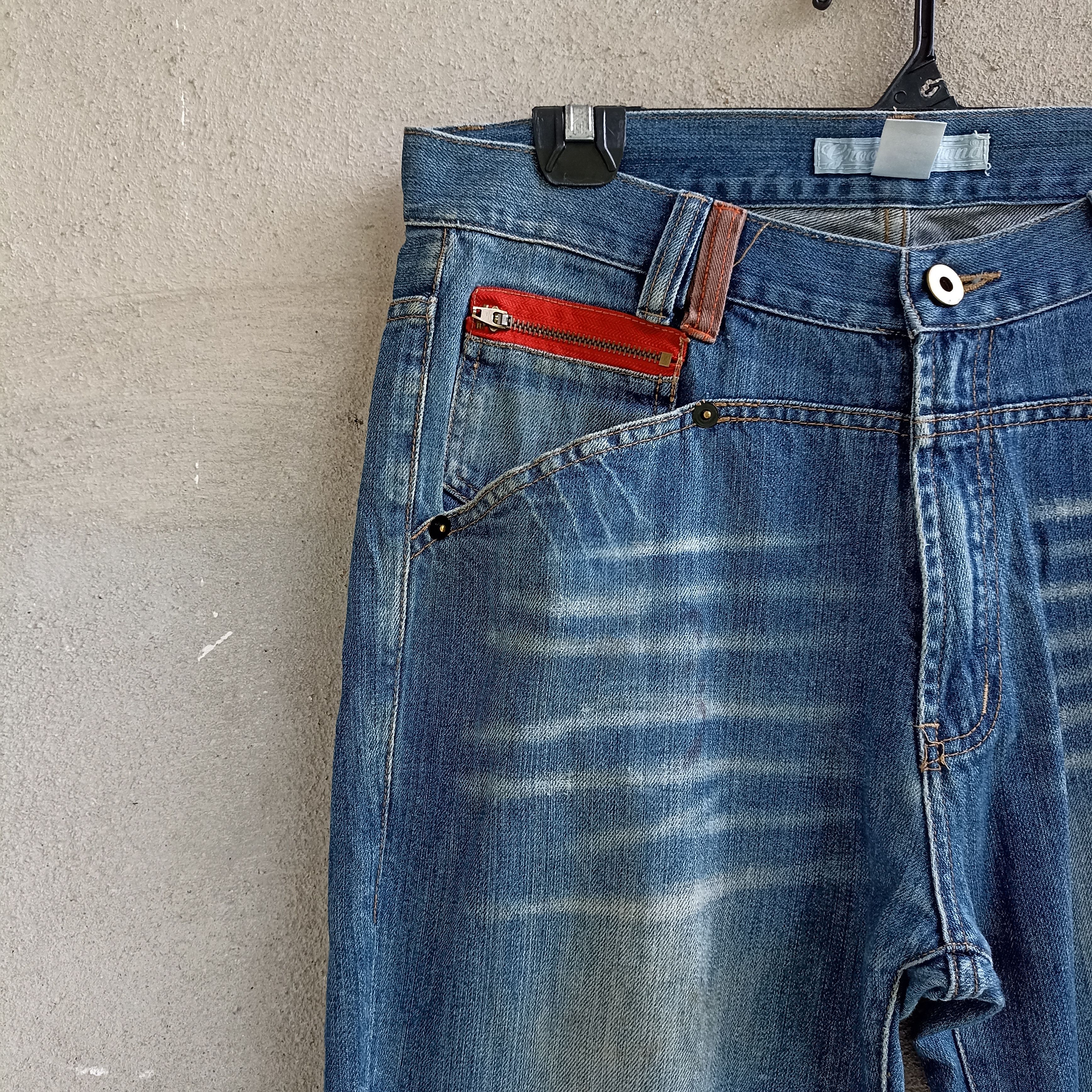 Japanese Brand Faded Groover Grand Art Style Multipocket Blue Jeans Size US 34 / EU 50 - 6 Thumbnail