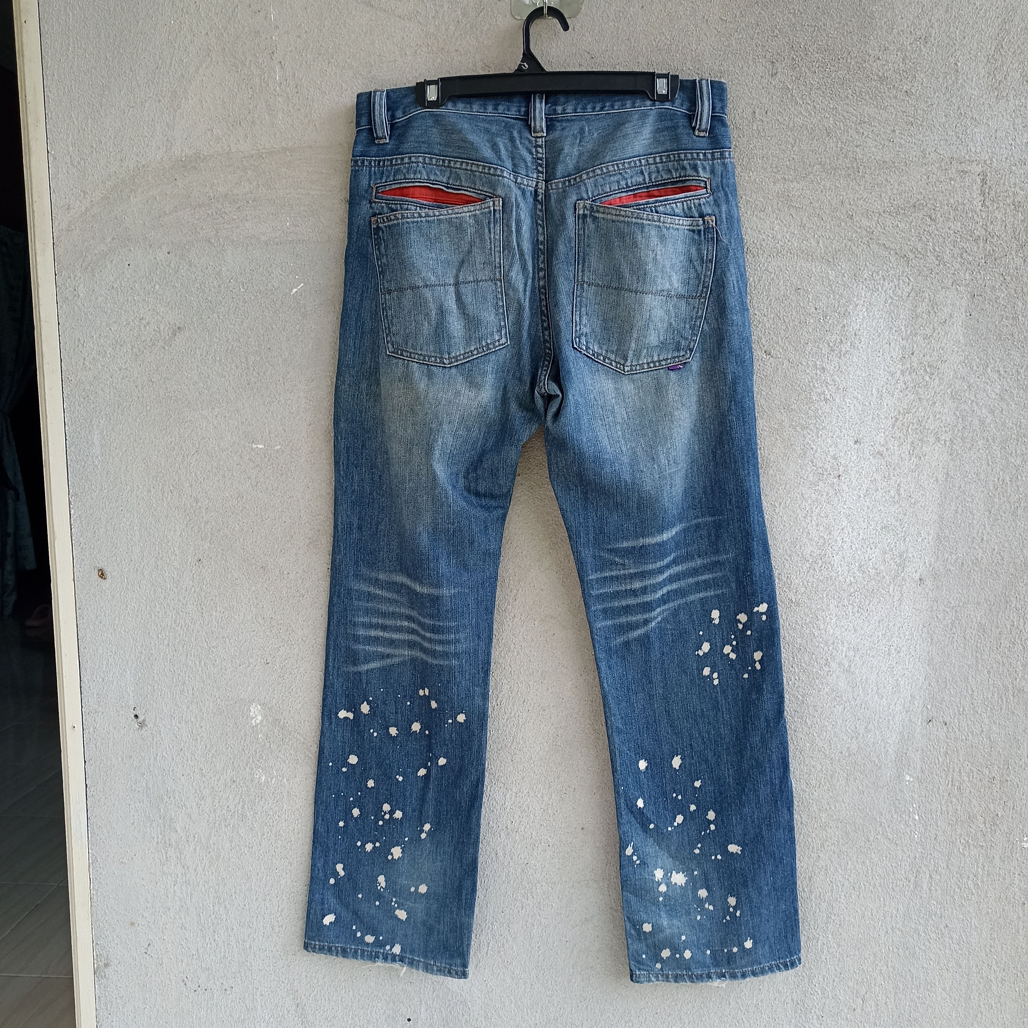 Japanese Brand Faded Groover Grand Art Style Multipocket Blue Jeans Size US 34 / EU 50 - 2 Thumbnail