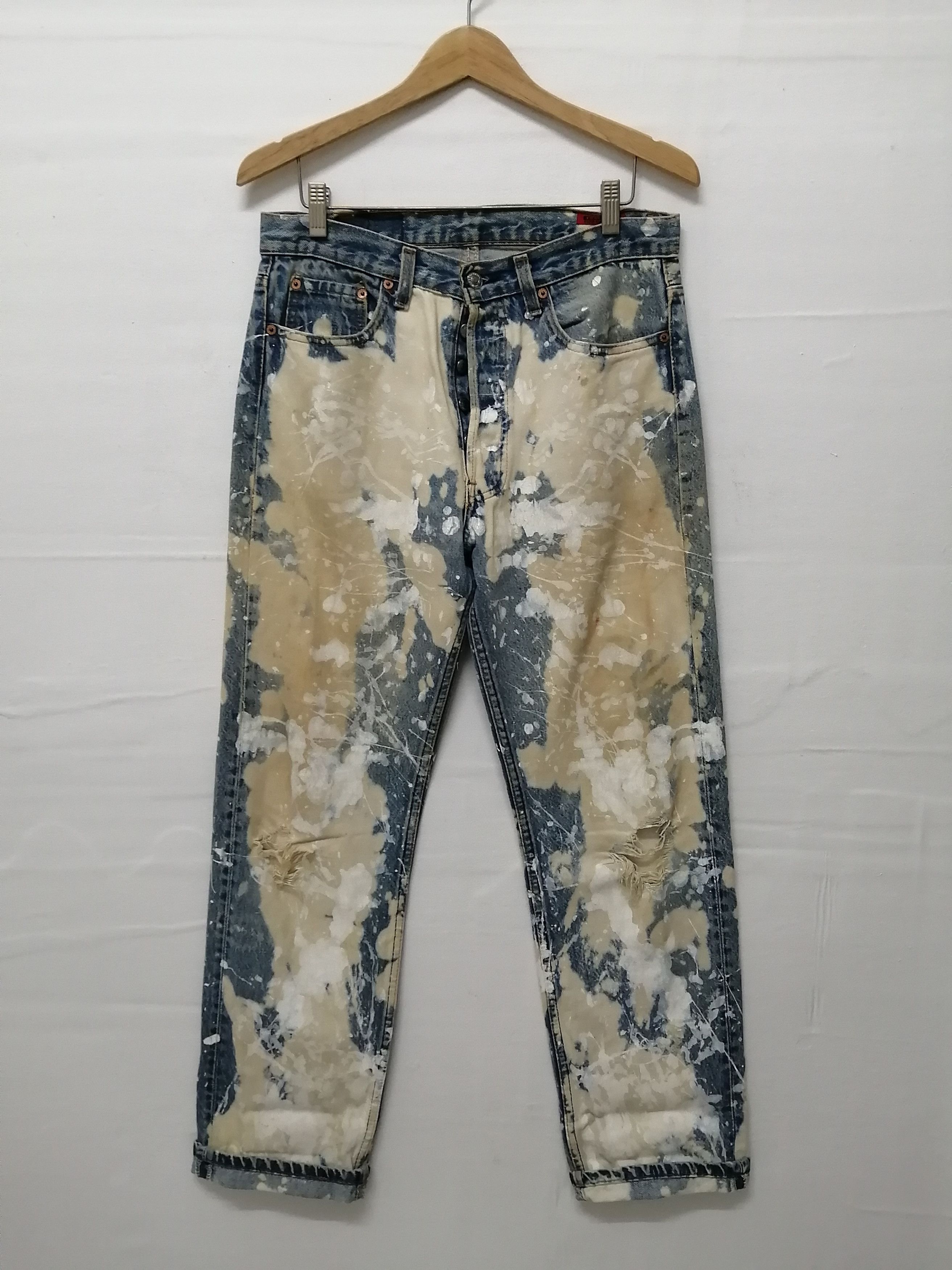 Levi's Vintage Clothing LEVI'S VINTAGE Acid Wash Painter Jeans - Size 33 Size US 33 - 15 Thumbnail