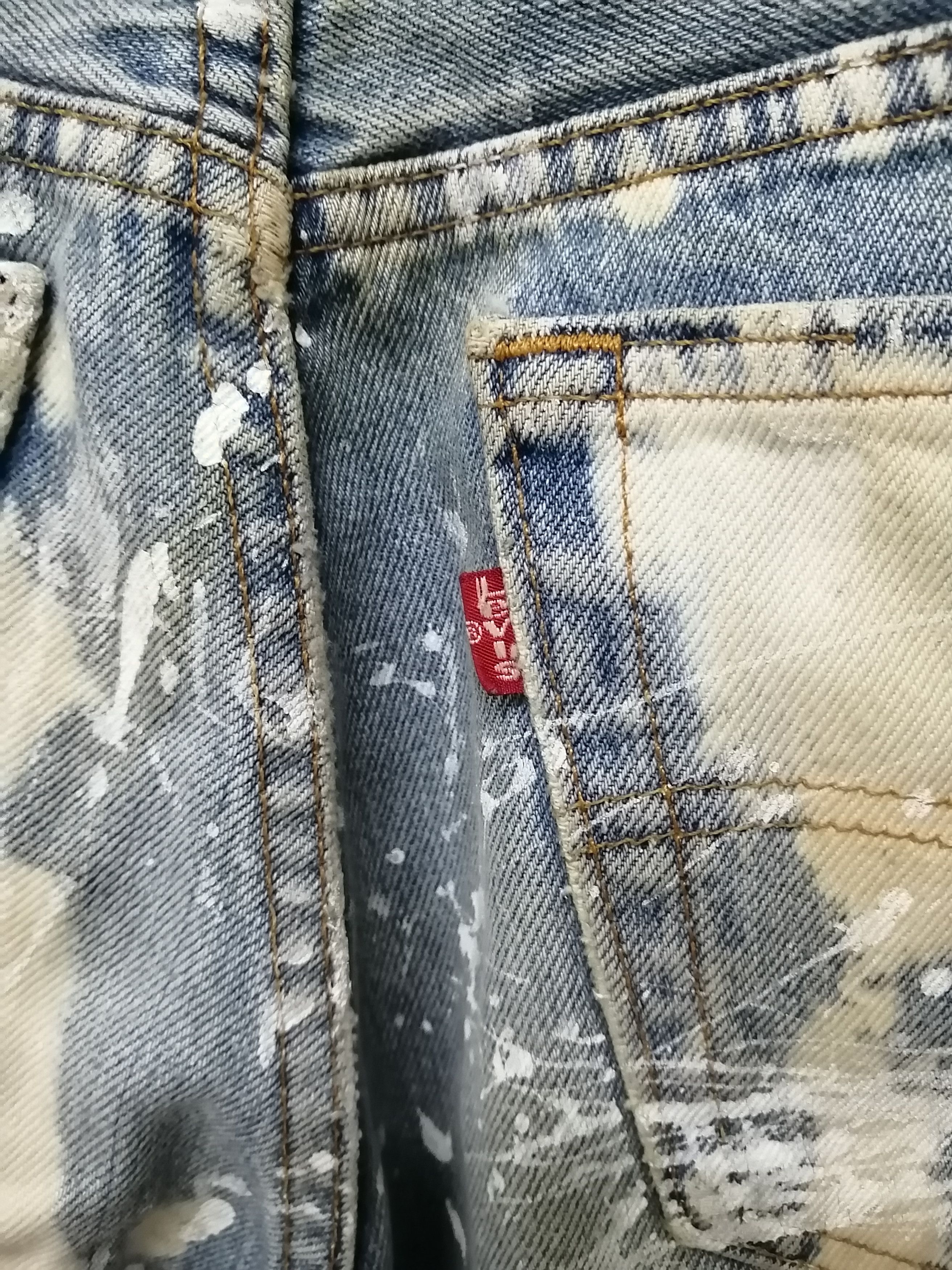 Levi's Vintage Clothing LEVI'S VINTAGE Acid Wash Painter Jeans - Size 33 Size US 33 - 2 Thumbnail