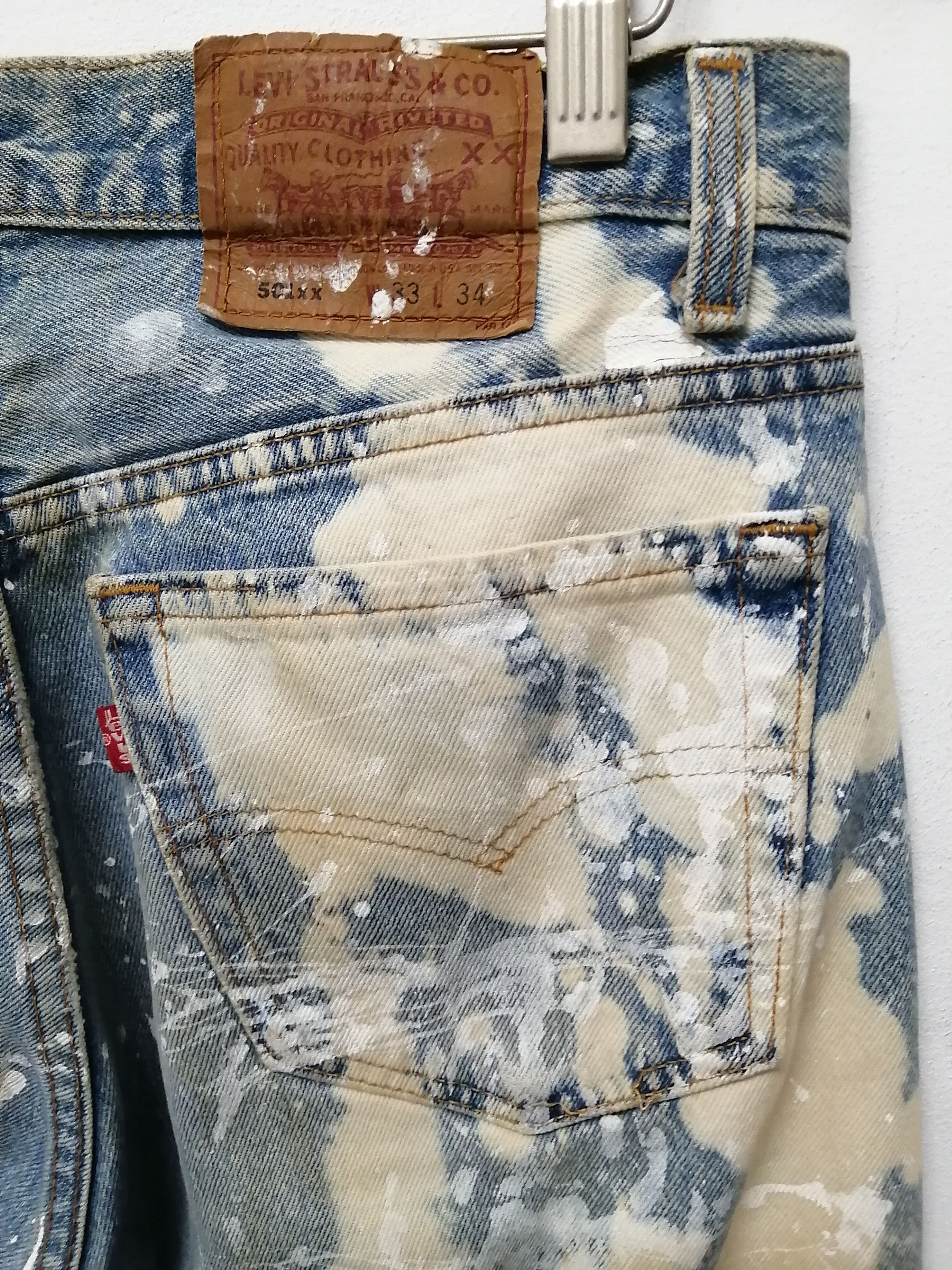 Levi's Vintage Clothing LEVI'S VINTAGE Acid Wash Painter Jeans - Size 33 Size US 33 - 4 Thumbnail