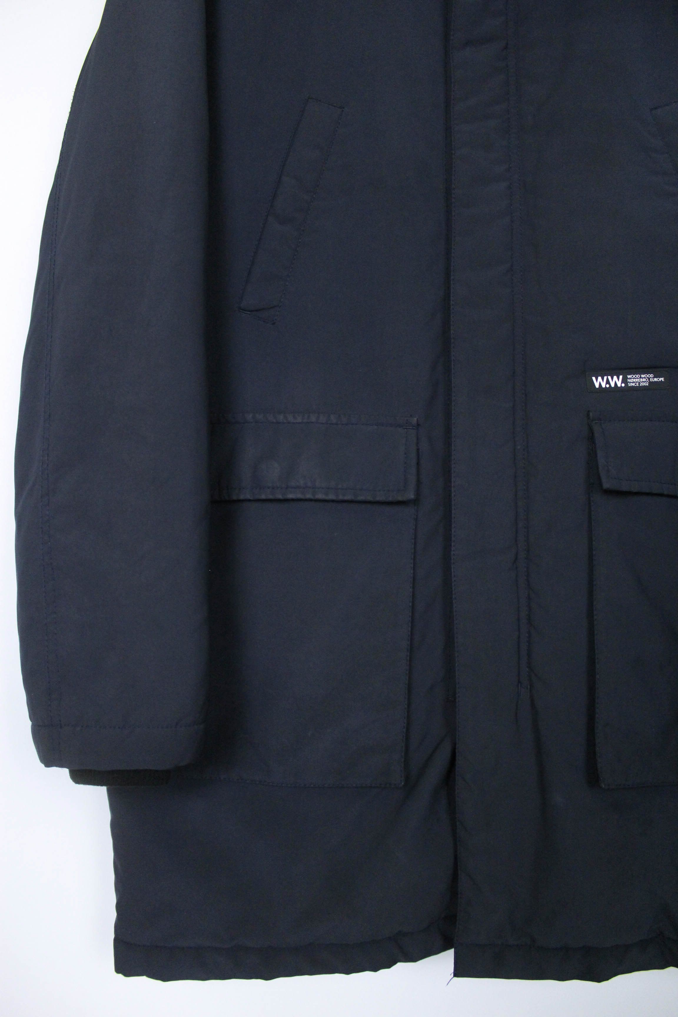 Wood Wood Wood Wood Men’s Navy Insulated Parka Jacket Size M Size US M / EU 48-50 / 2 - 4 Thumbnail
