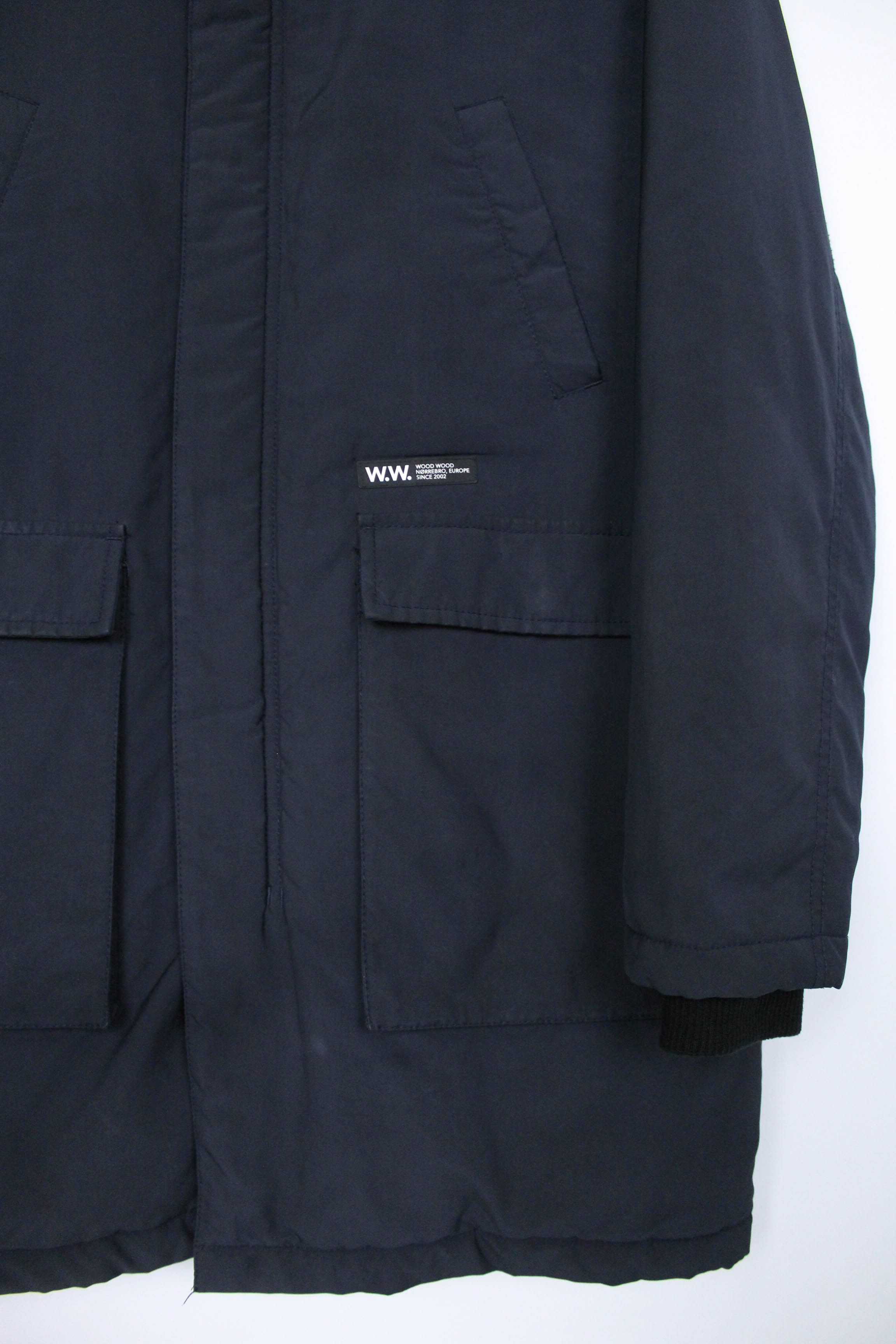Wood Wood Wood Wood Men’s Navy Insulated Parka Jacket Size M Size US M / EU 48-50 / 2 - 5 Thumbnail