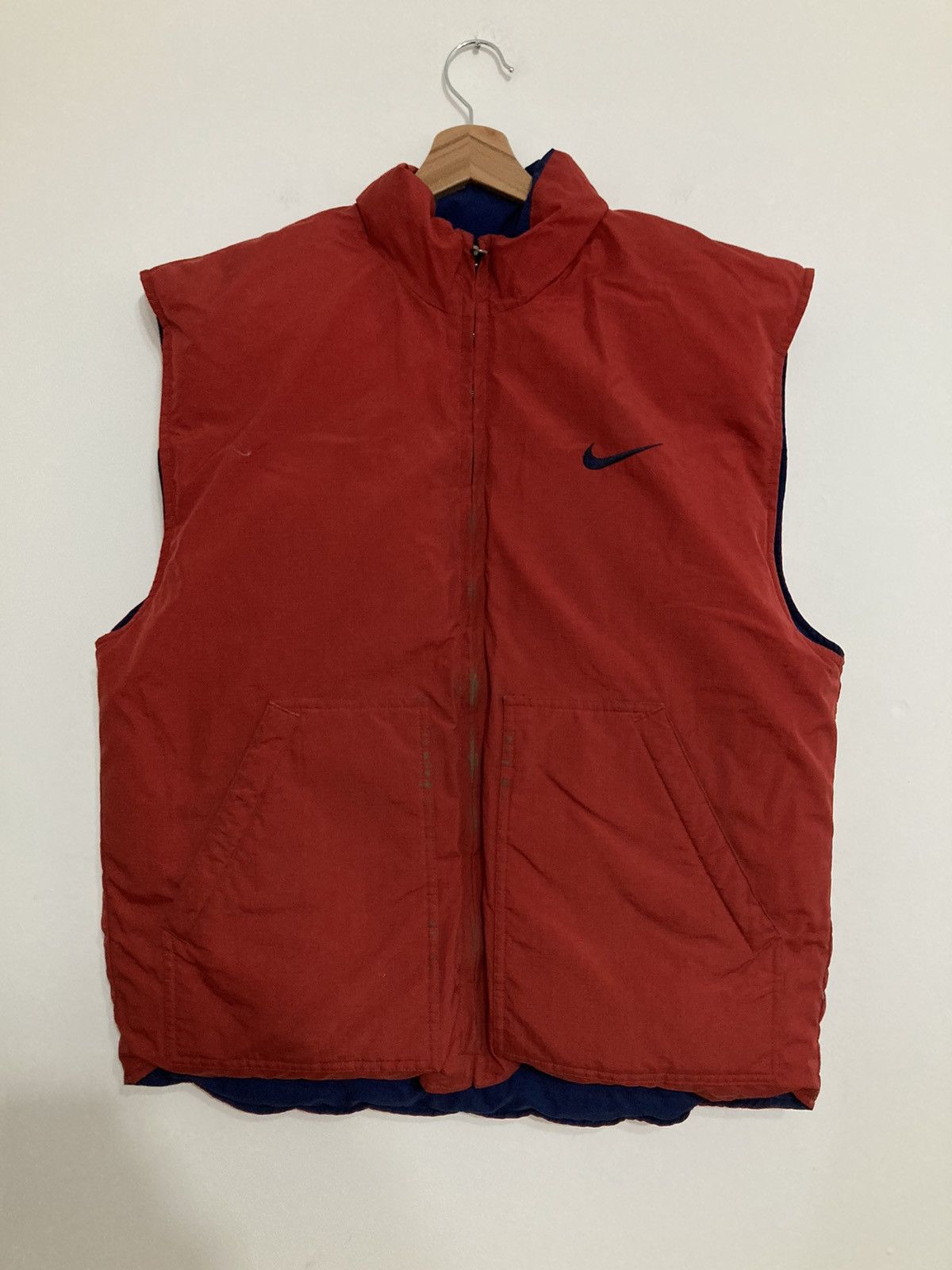 Nike Rare Nike Vintage Down Puffer Reversible Vest Big Logo 90s Size US M / EU 48-50 / 2 - 7 Thumbnail