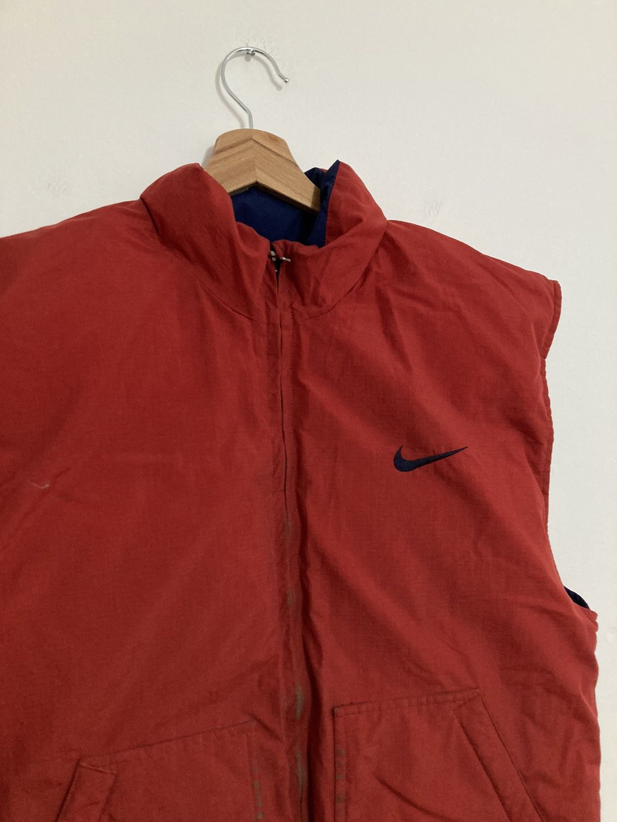 Nike Rare Nike Vintage Down Puffer Reversible Vest Big Logo 90s Size US M / EU 48-50 / 2 - 8 Thumbnail