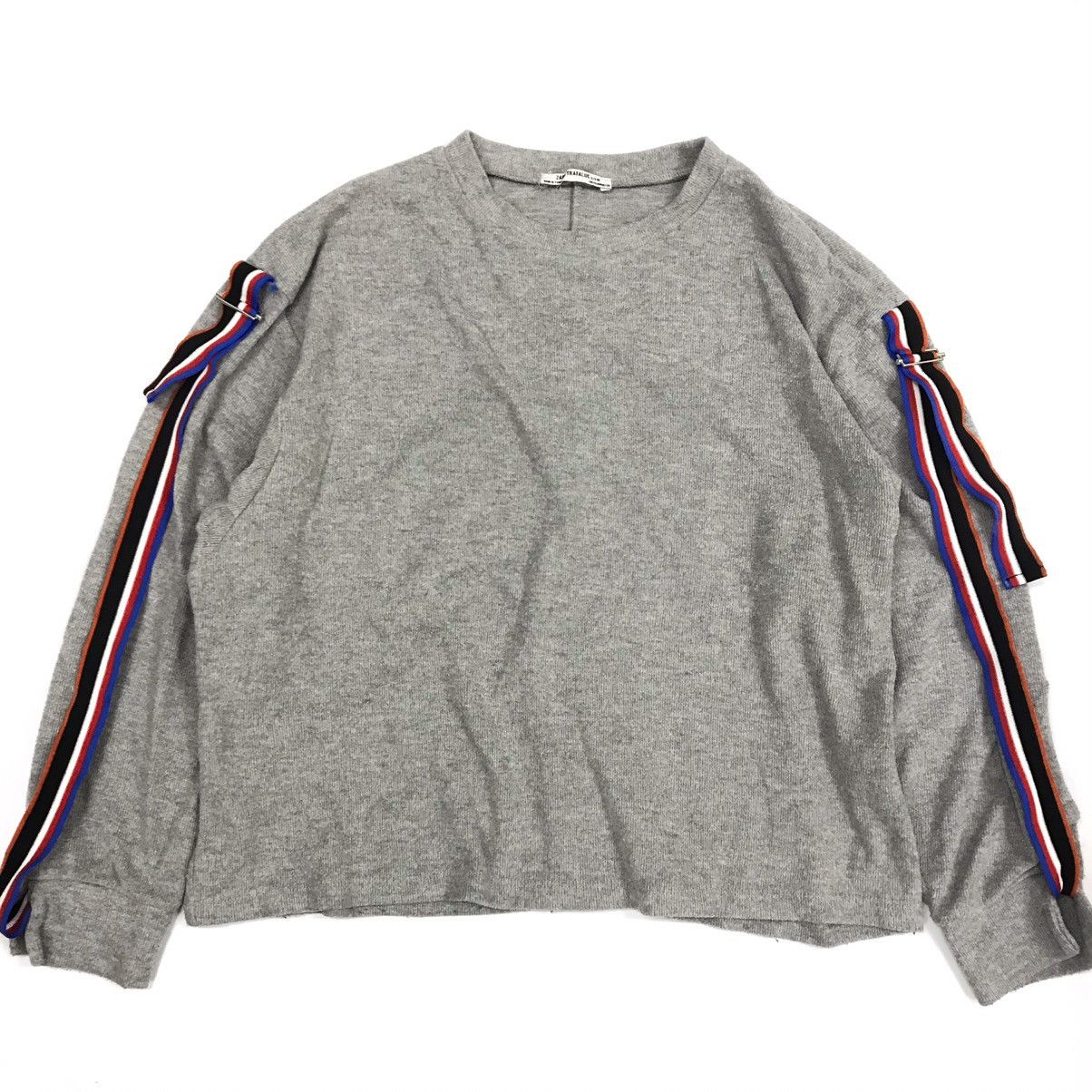image of Zara Crop Top Sweatshirt in Grey, Men's (Size Small)