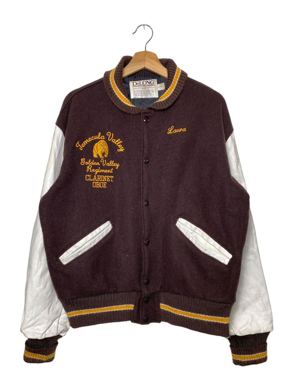 Other Vintage Ferguson Brown Leather Varsity Jacket / Travis Scott Size US M / EU 48-50 / 2 - 1 Thumbnail