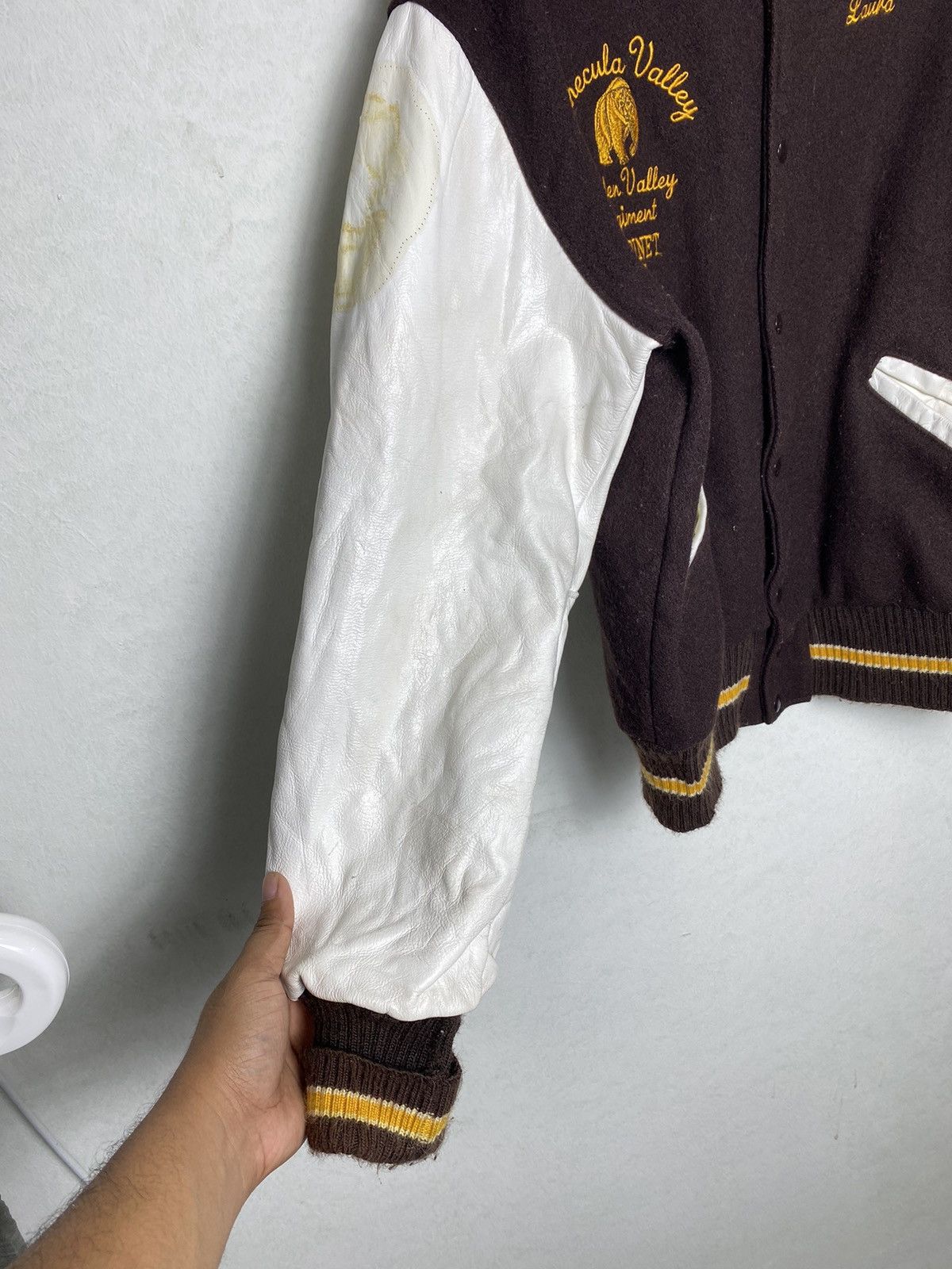 Other Vintage Ferguson Brown Leather Varsity Jacket / Travis Scott Size US M / EU 48-50 / 2 - 9 Thumbnail