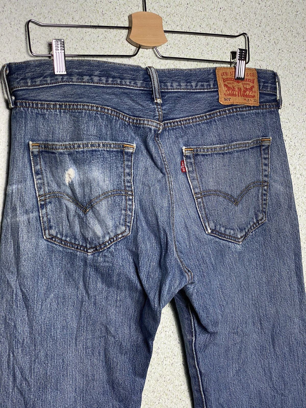 Levi's × Vintage Vintage Levi’s 501 Distressed Denim Size US 36 / EU 52 - 6 Thumbnail