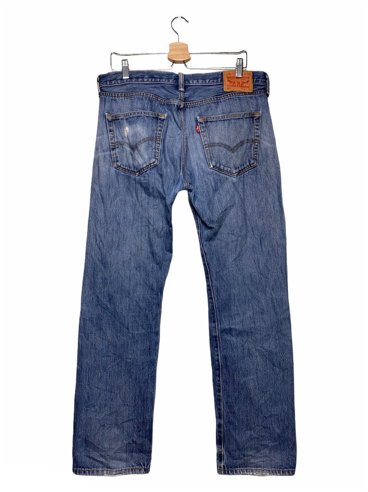 Levi's × Vintage Vintage Levi’s 501 Distressed Denim Size US 36 / EU 52 - 2 Thumbnail