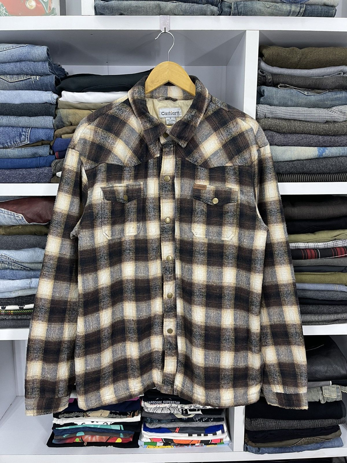 Carhartt CARHARTT WOOL FLANNEL SHIRT Size US L / EU 52-54 / 3 - 6 Thumbnail