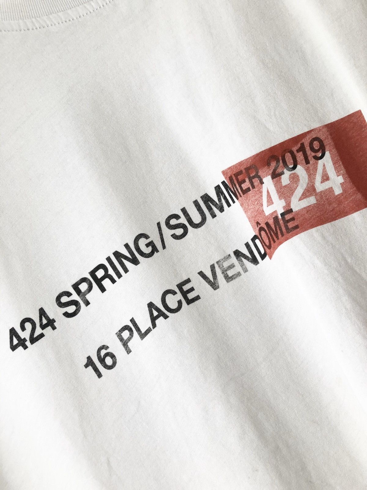 image of 424 On Fairfax Ss19 Place Vendome Paris T-Shirt in White, Men's (Size Large)