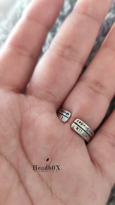 Jewelry Roman Letters Ring Size ONE SIZE - 3 Thumbnail