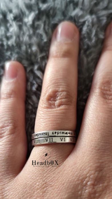 Jewelry Roman Letters Ring Size ONE SIZE - 2 Thumbnail