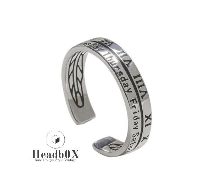 Jewelry Roman Letters Ring Size ONE SIZE - 1 Thumbnail