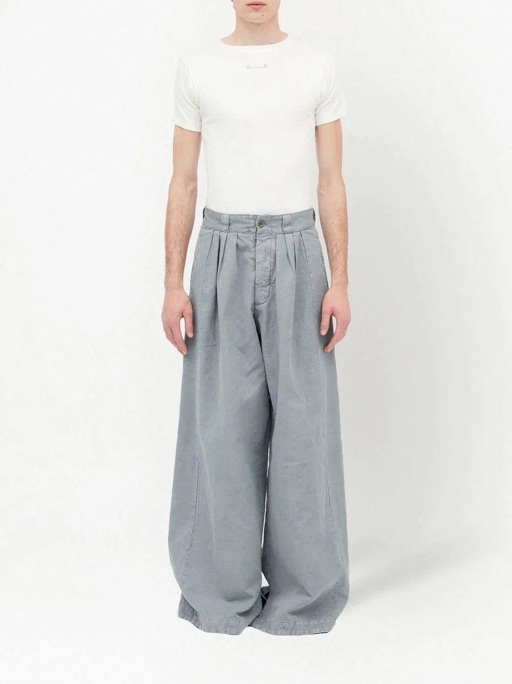 Maison Margiela Margiela wide two tuck pants | Grailed