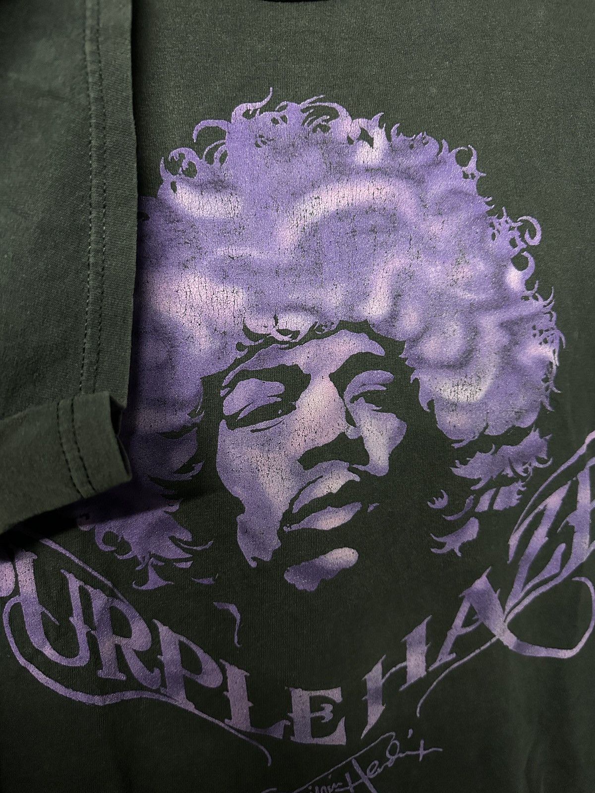 Band Tees × Vintage Vintage Jimi Hendrix Pupple Haze Faded Tee Size US XL / EU 56 / 4 - 6 Thumbnail