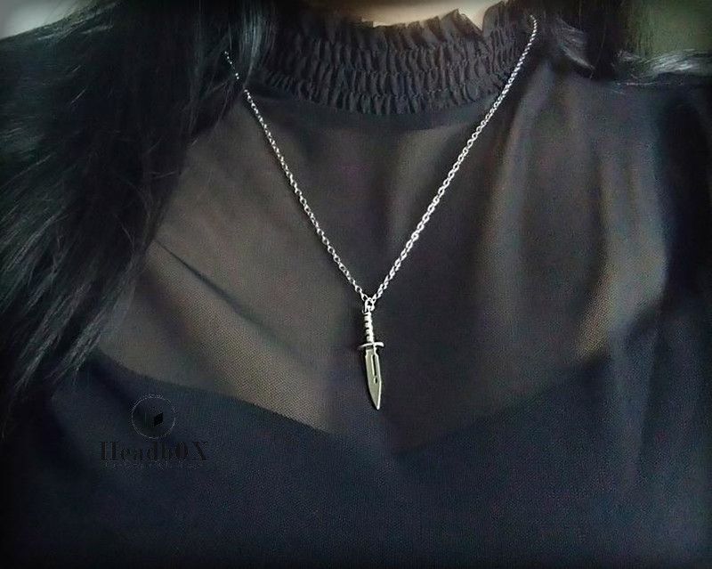 Jewelry Knife Dagger Pendant Chokers Necklace Size ONE SIZE - 2 Thumbnail