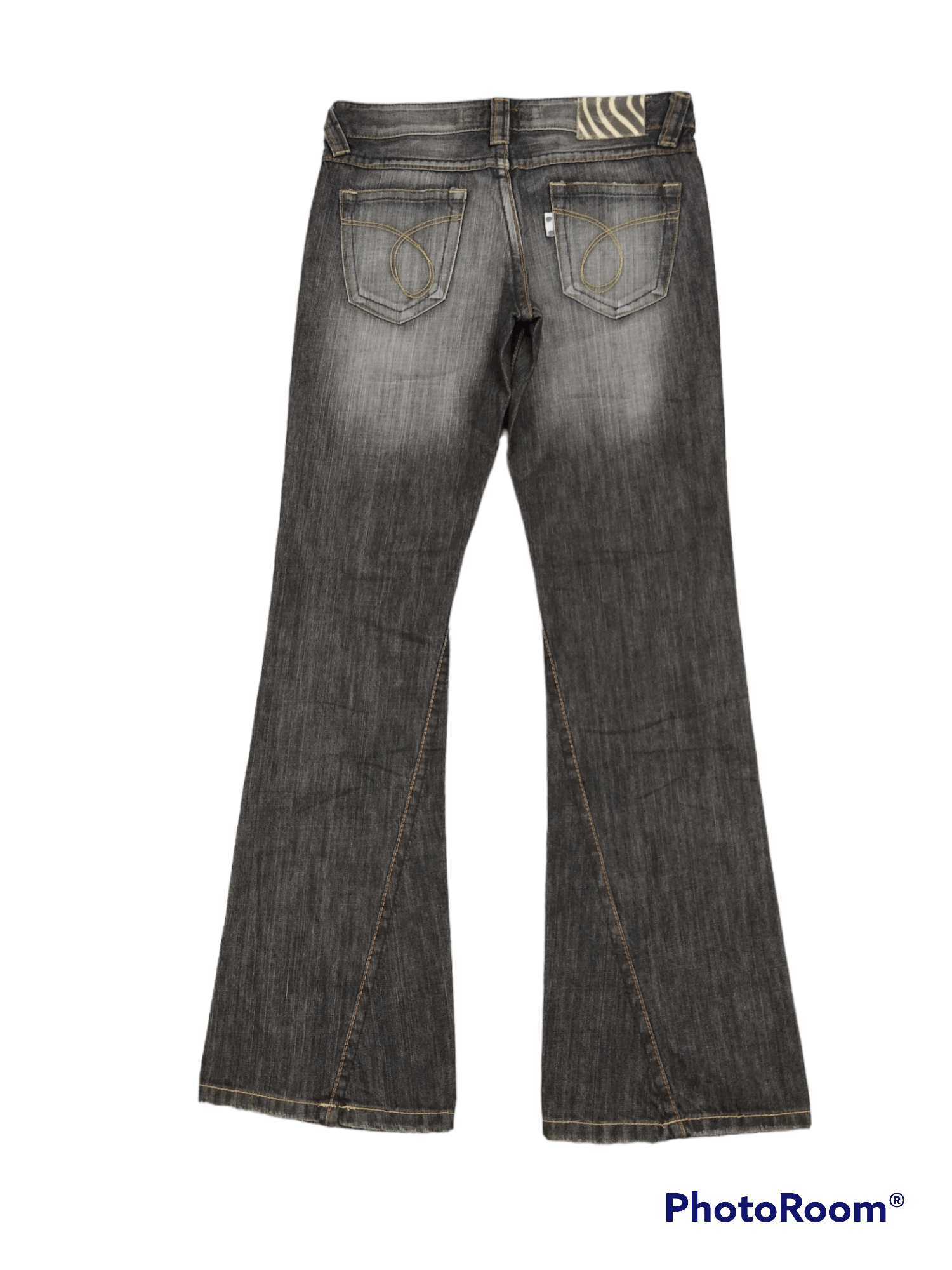 Japanese Brand INSAE 90s FLARE💥RIPED TWIST YOUDALLY DENIM PANTS Size US 29 - 2 Thumbnail