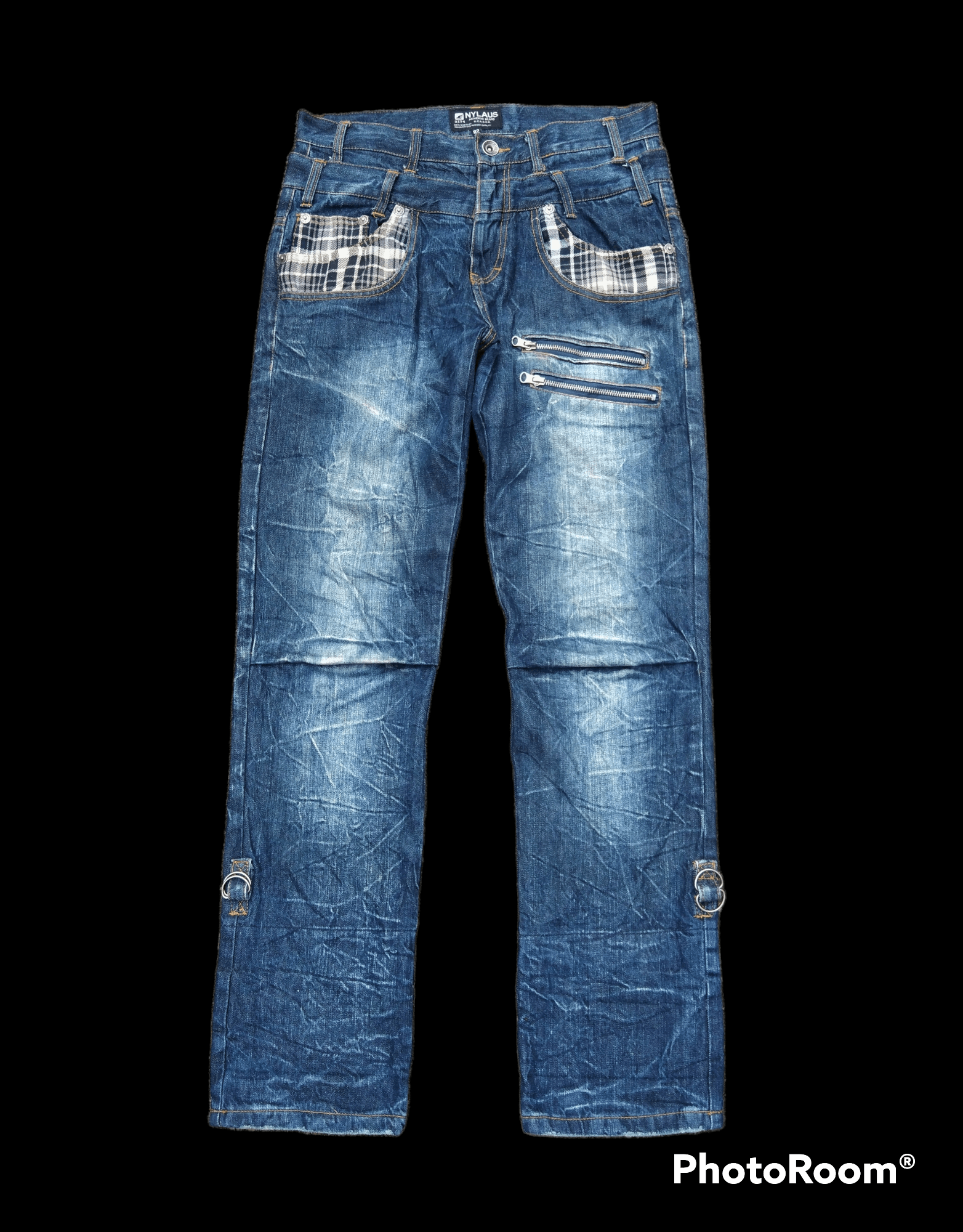 Japanese Brand SUPER SICK🔥ELECTRIC SHOCKING⚡ NYLAUS AUTHENTIC DOUBLE WAIST Size US 31 - 1 Thumbnail