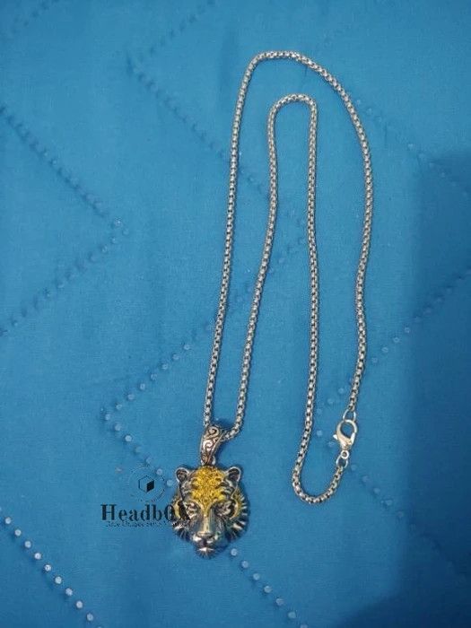 Jewelry Tiger Head Pendant Necklace Size ONE SIZE - 5 Thumbnail