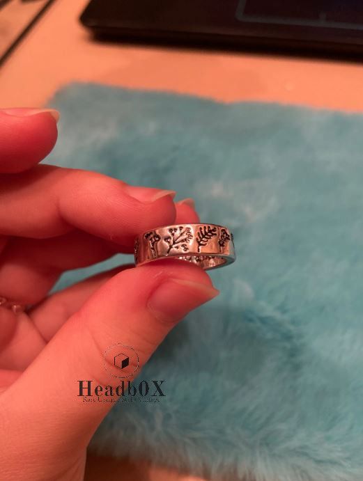 Jewelry Simplicity Carved Flower Ring Size ONE SIZE - 4 Thumbnail