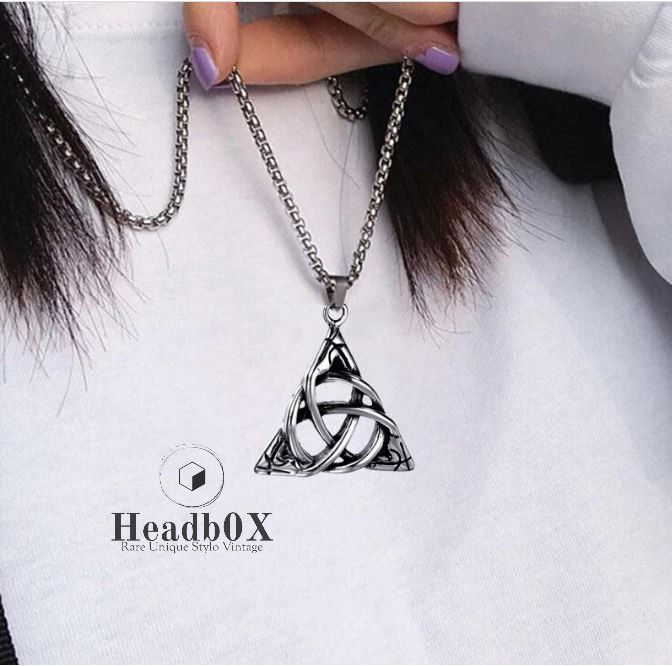 Jewelry Viking Knot Power Triangle Pendant Necklace Size ONE SIZE - 1 Thumbnail