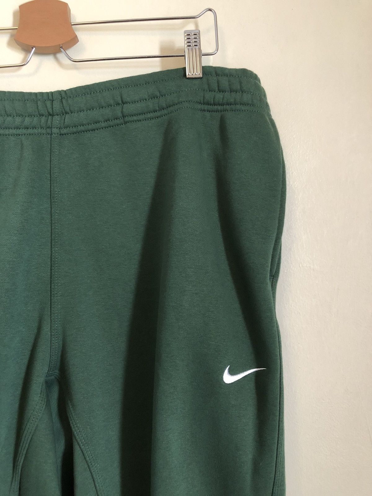 image of Nike Swoosh Fleece Green Cotton Sweatpants Like Nike Lab in Pine Green, Men's (Size 36)