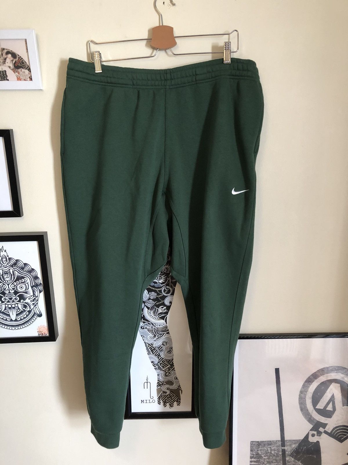 Nike Nike Swoosh fleece green cotton sweatpants like Nike Lab Size US 36 / EU 52 - 2 Thumbnail