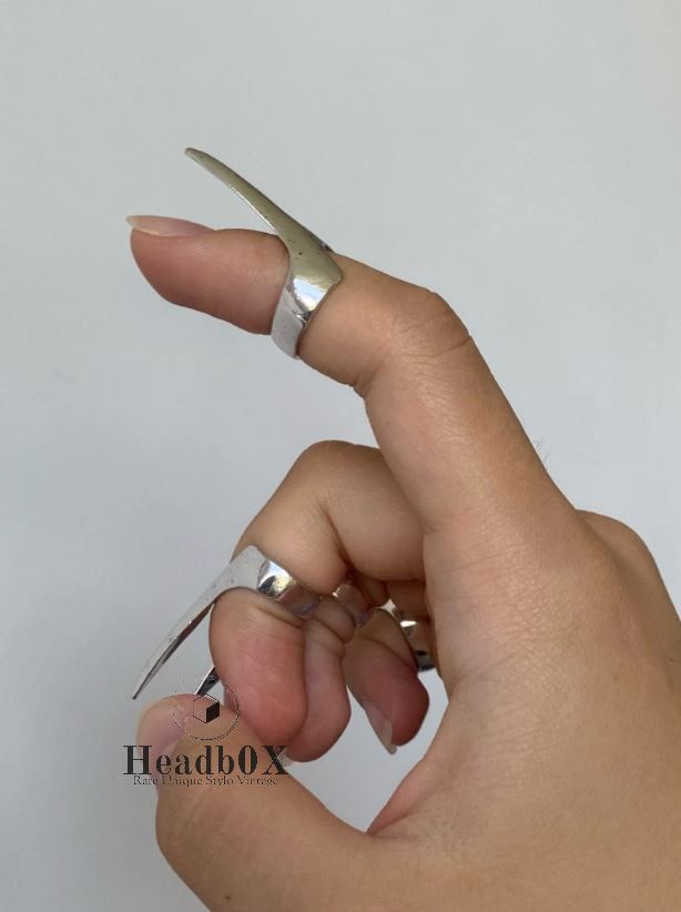 Other 4pcs Claw Finger Spike Fingertip Nail Ring Size ONE SIZE - 2 Thumbnail