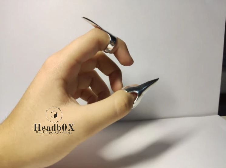 Other 4pcs Claw Finger Spike Fingertip Nail Ring Size ONE SIZE - 5 Thumbnail
