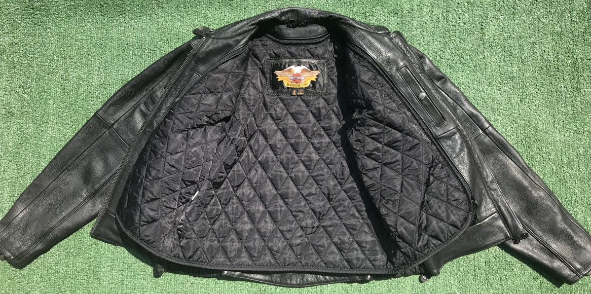 Harley Davidson Harley Davidson Embossed Letters Thick Leather Jacket Womens Size S / US 4 / IT 40 - 9 Thumbnail