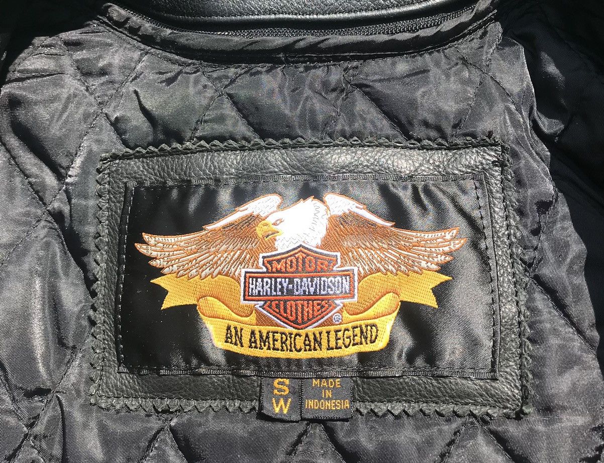 Harley Davidson Harley Davidson Embossed Letters Thick Leather Jacket Womens Size S / US 4 / IT 40 - 8 Thumbnail