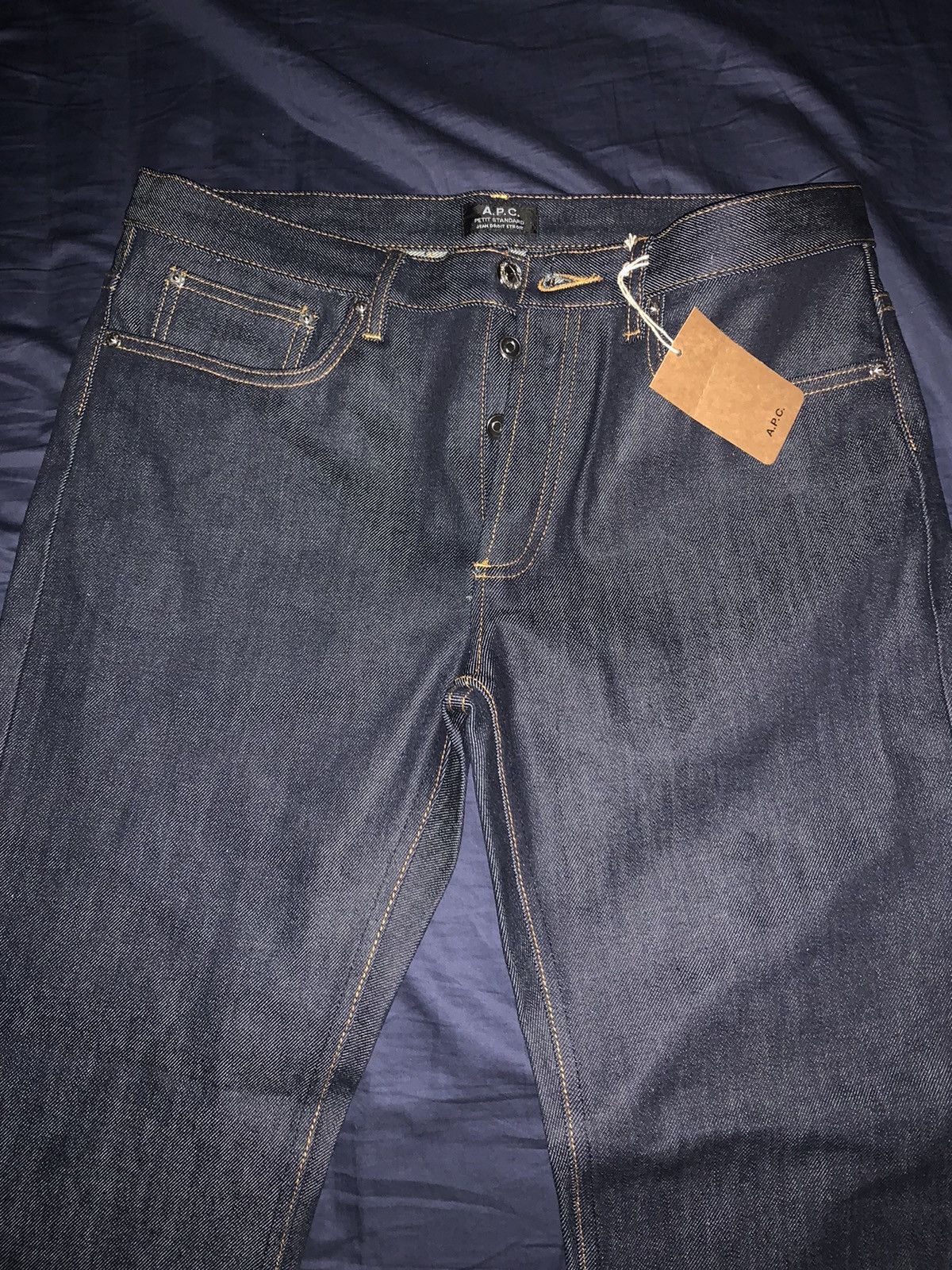 A.P.C Men's Petit Standard Slim Straight Jean Indigo 33