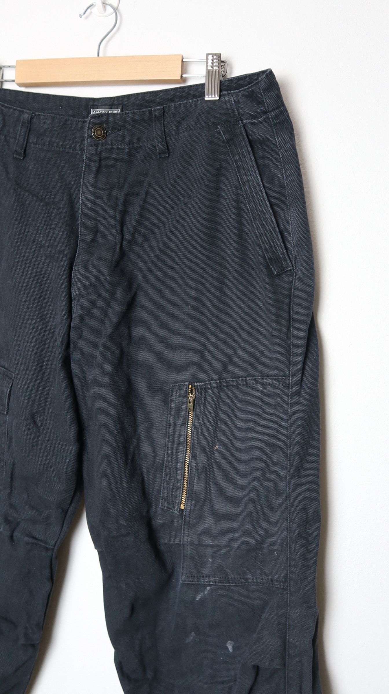 Japanese Brand Amore Puro Multipocket Zipper Workwear Cargo Pants Size US 33 - 3 Thumbnail