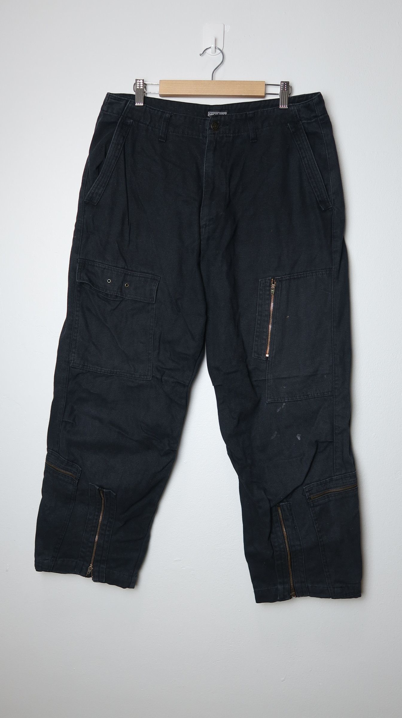 Japanese Brand Amore Puro Multipocket Zipper Workwear Cargo Pants Size US 33 - 2 Thumbnail