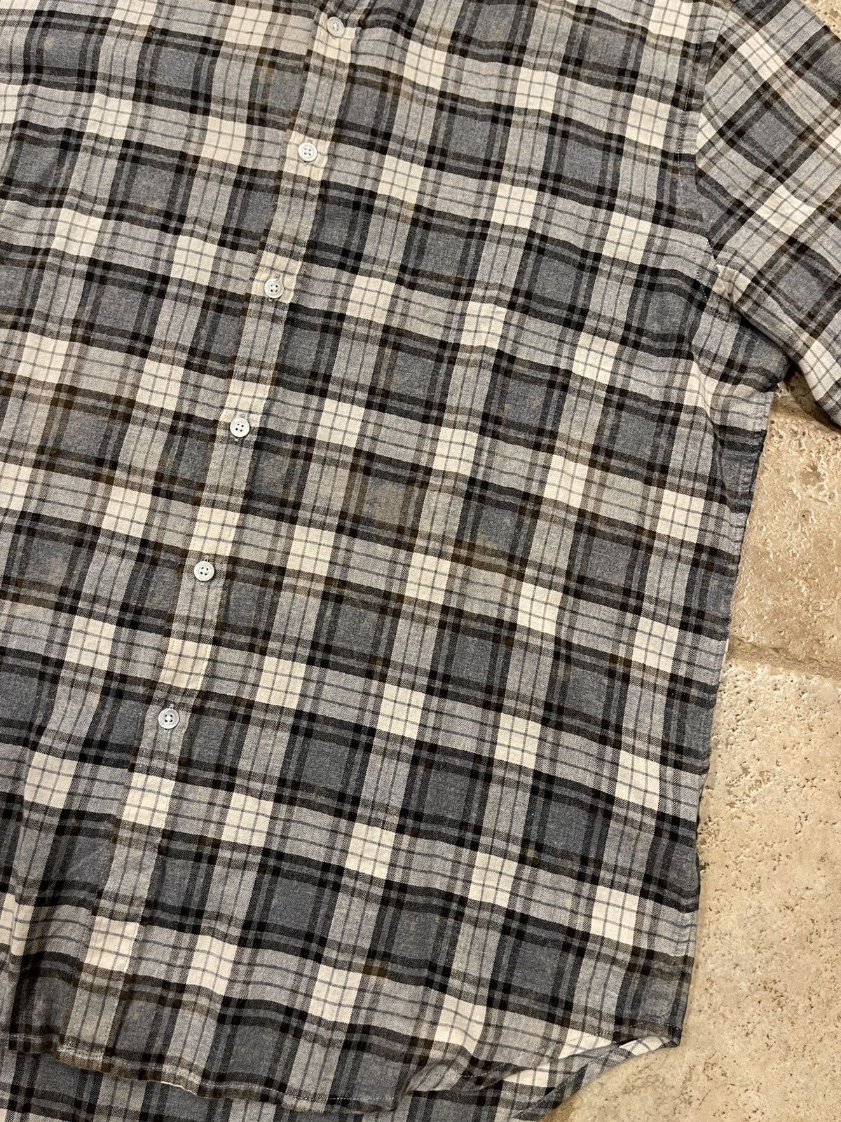 Faith Connexion Faith Connexion Fit Check Shirt in Black / White Size US XL / EU 56 / 4 - 8 Thumbnail