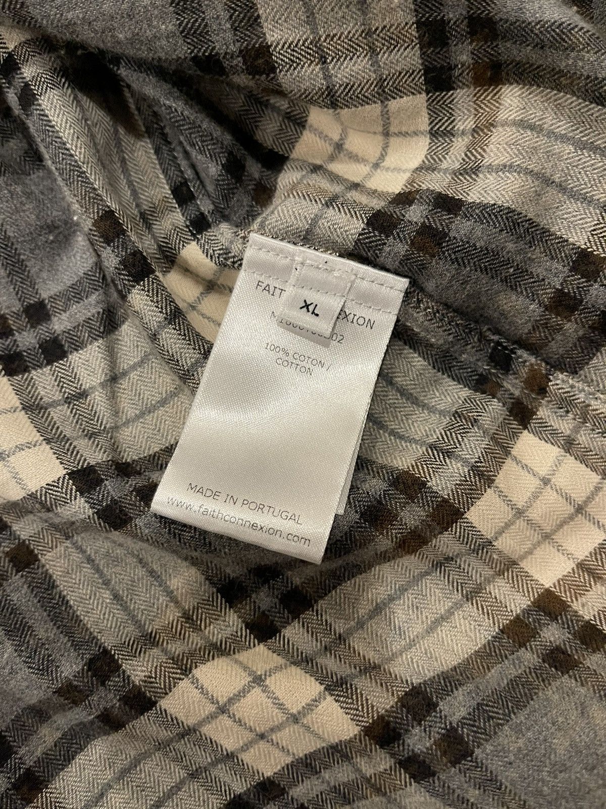 Faith Connexion Faith Connexion Fit Check Shirt in Black / White Size US XL / EU 56 / 4 - 11 Thumbnail