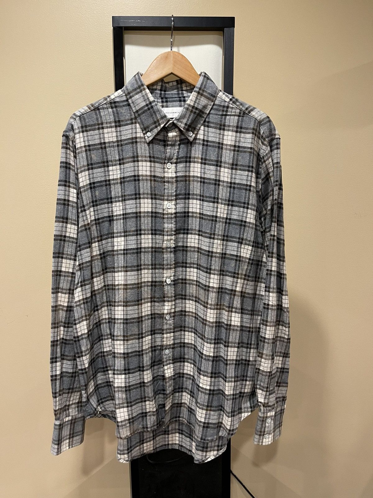 image of Faith Connexion Fit Check Shirt In Black / White, Men's (Size XL)