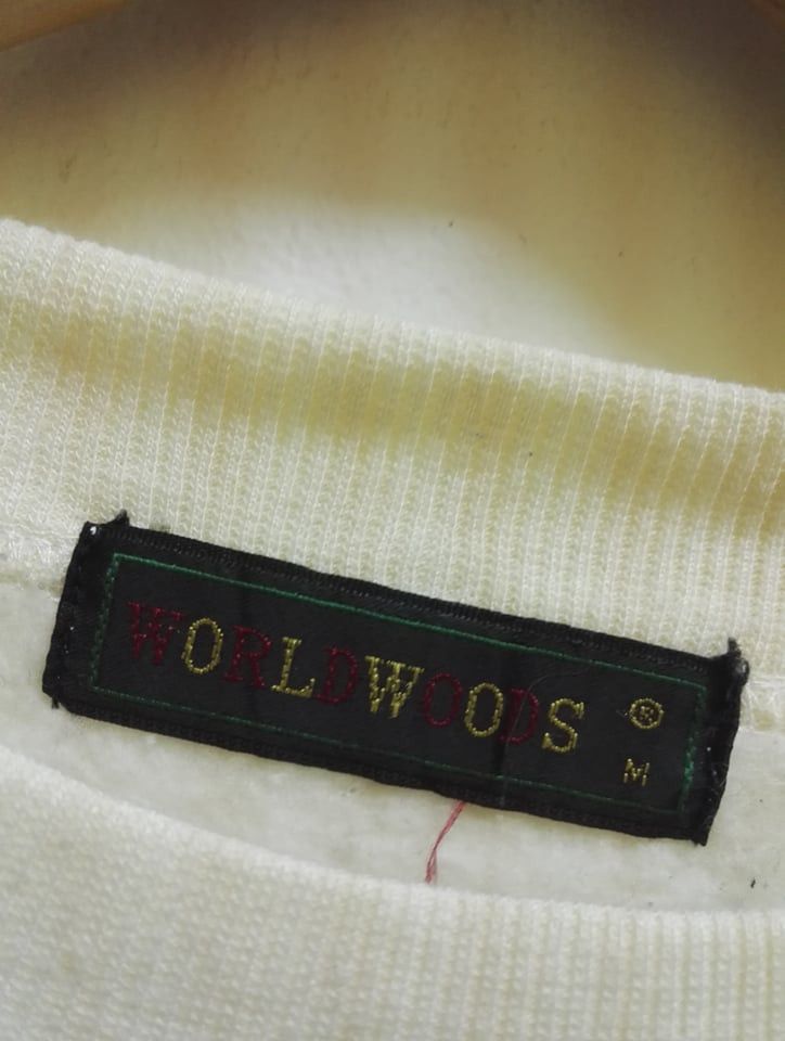 Japanese Brand Vintage World Wood Sweatshirt embroidery LOGO (c28) Size US XL / EU 56 / 4 - 6 Thumbnail