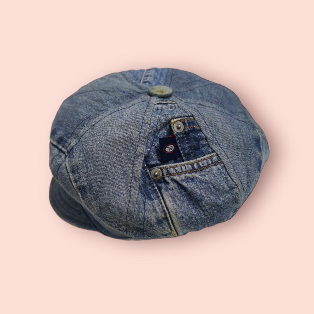 Life After Denim VINTAGE RARE NEW YORK HAT & CAP CO. DENIM NEWSBOY HAT Size ONE SIZE - 2 Thumbnail