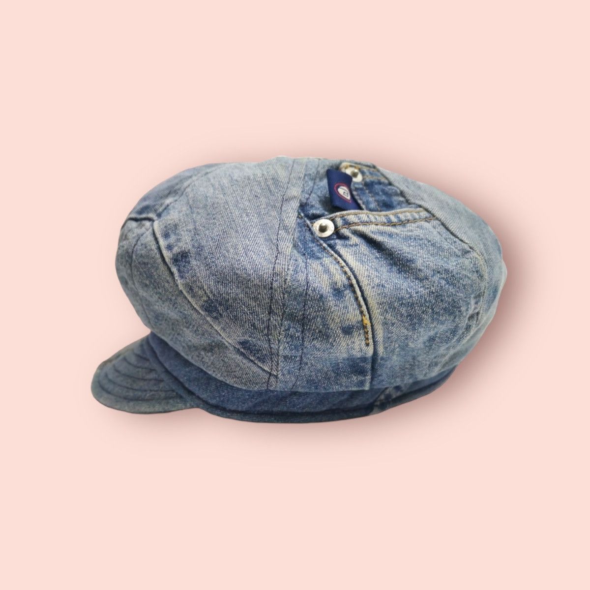 Life After Denim VINTAGE RARE NEW YORK HAT & CAP CO. DENIM NEWSBOY HAT Size ONE SIZE - 3 Thumbnail