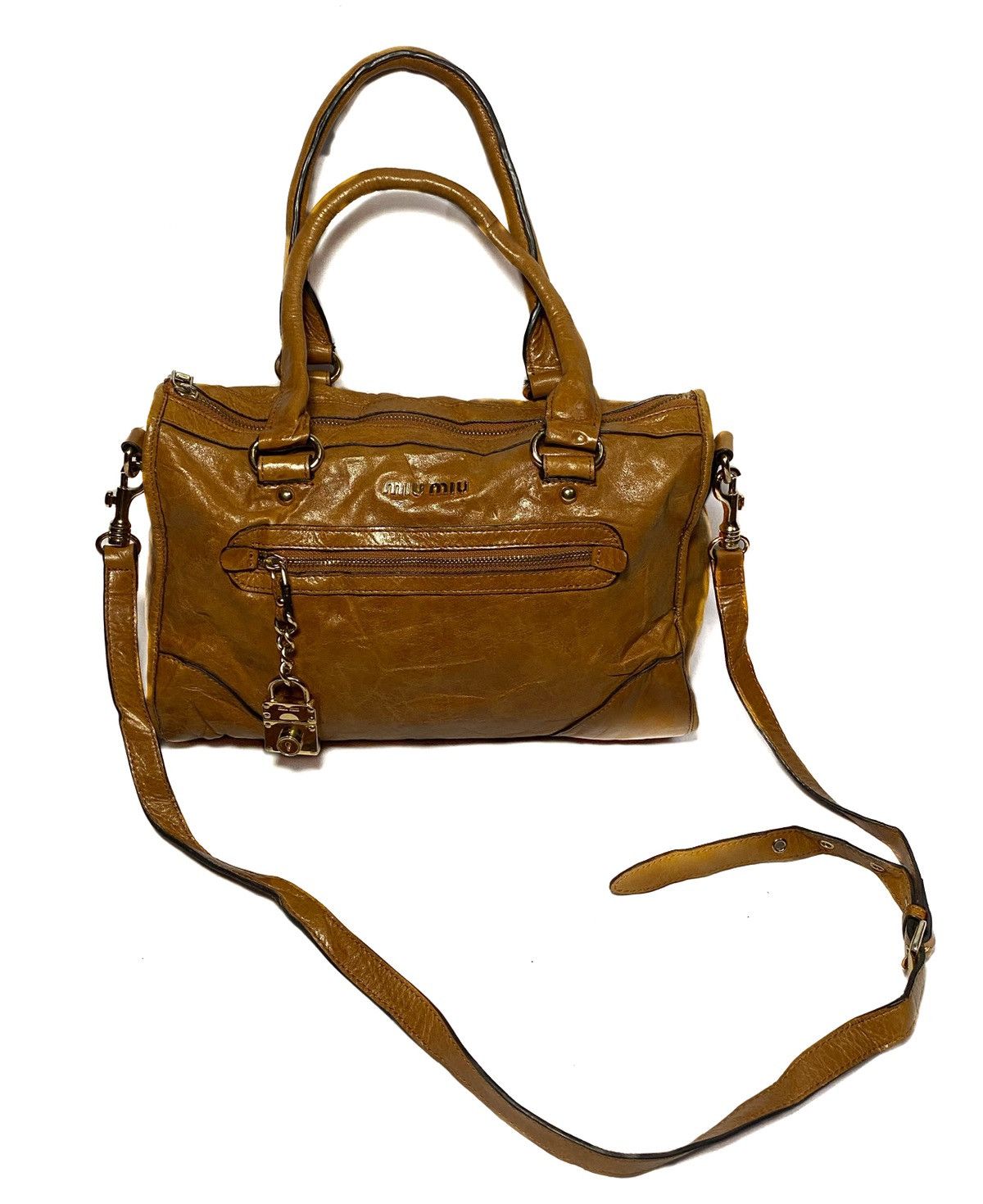 Miu Miu Miu Miu Vitello Lux Bow Handbag Size ONE SIZE - 1 Thumbnail