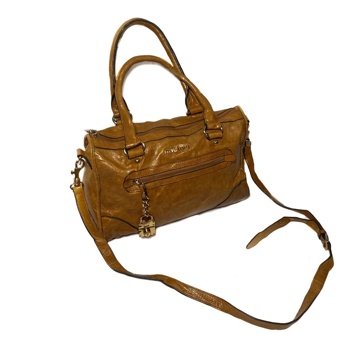 Miu Miu Miu Miu Vitello Lux Bow Handbag Size ONE SIZE - 3 Thumbnail