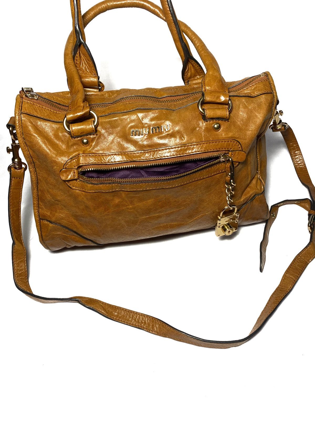Miu Miu Miu Miu Vitello Lux Bow Handbag Size ONE SIZE - 8 Thumbnail