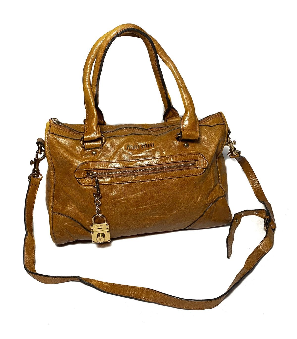 Miu Miu Miu Miu Vitello Lux Bow Handbag Size ONE SIZE - 7 Thumbnail