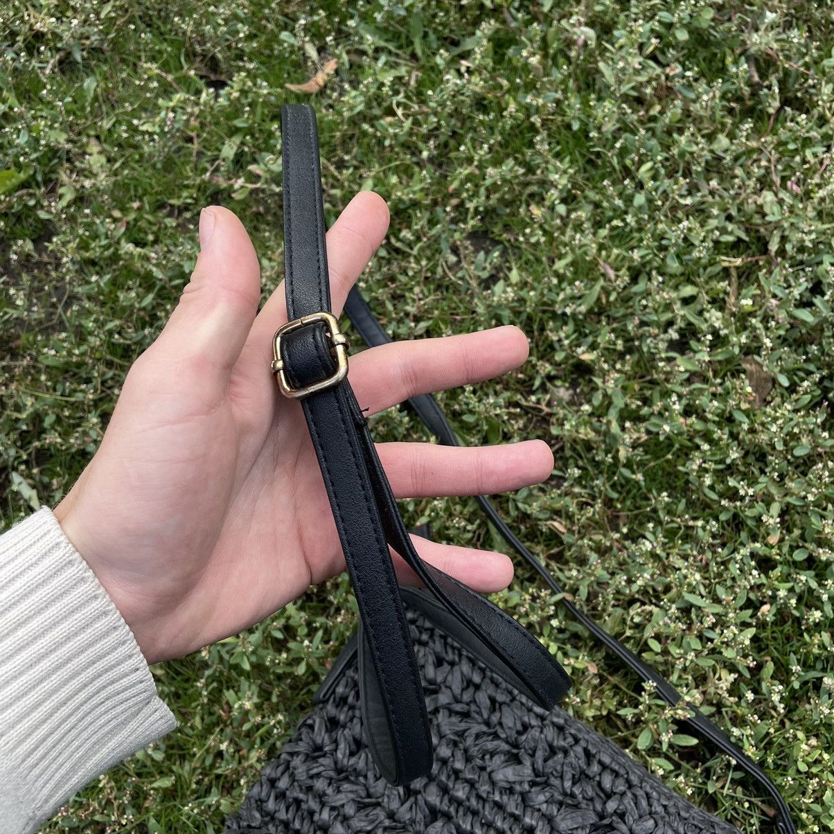 Vintage Vintage Y2K Knitted Crossbody Bag Black Streetwear Grunge OS Size ONE SIZE - 7 Thumbnail