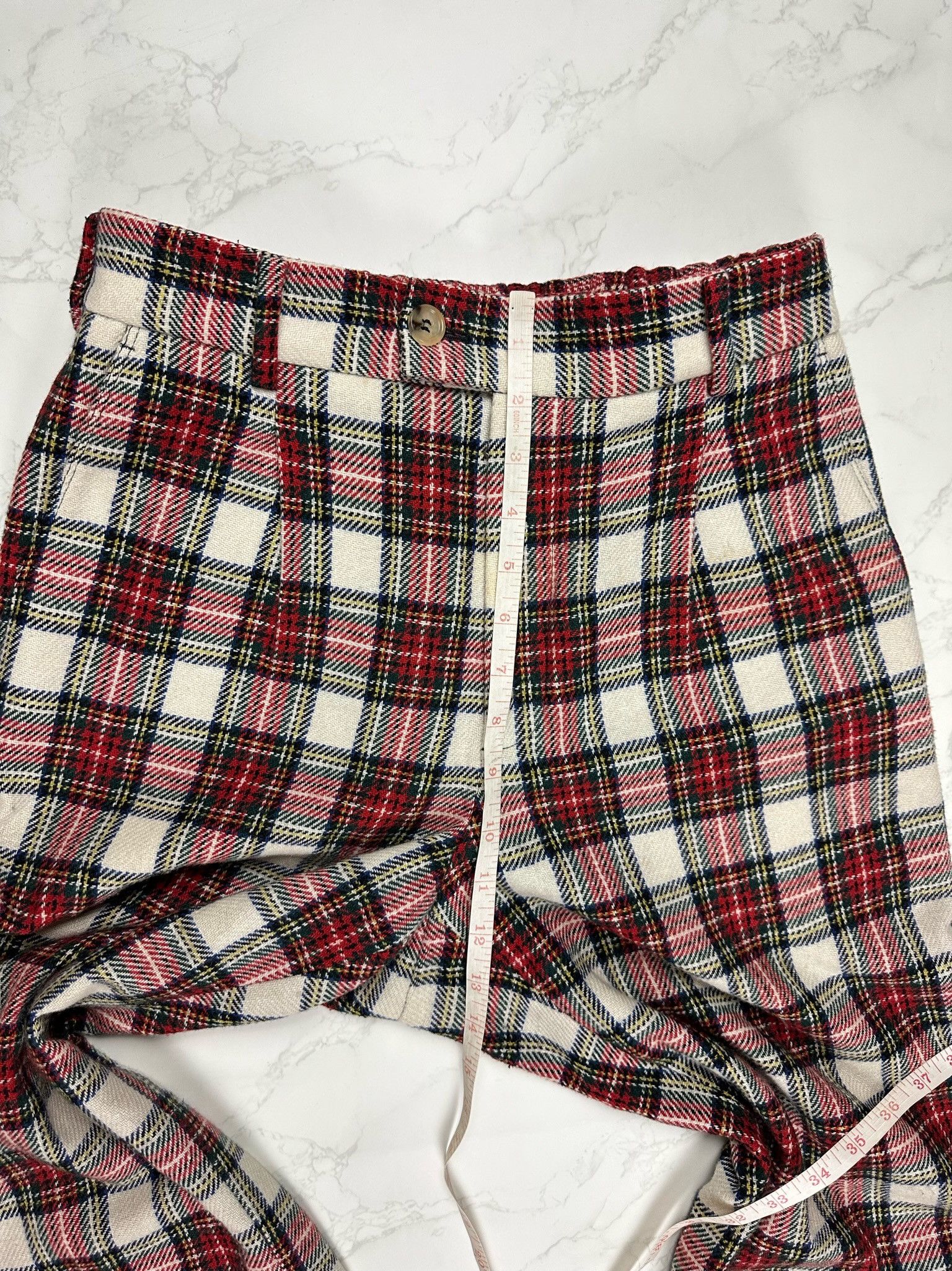 Gucci 🔥75% OFF🔥 [SALE] Gucci Wool Blend Checked Cropped Pants Size US 30 / EU 46 - 3 Thumbnail
