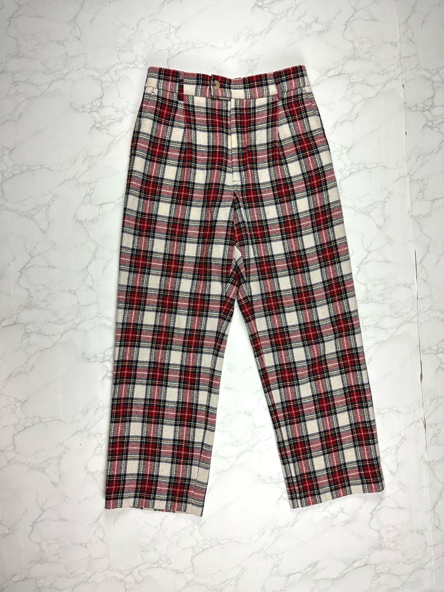 Gucci 🔥75% OFF🔥 [SALE] Gucci Wool Blend Checked Cropped Pants Size US 30 / EU 46 - 1 Thumbnail